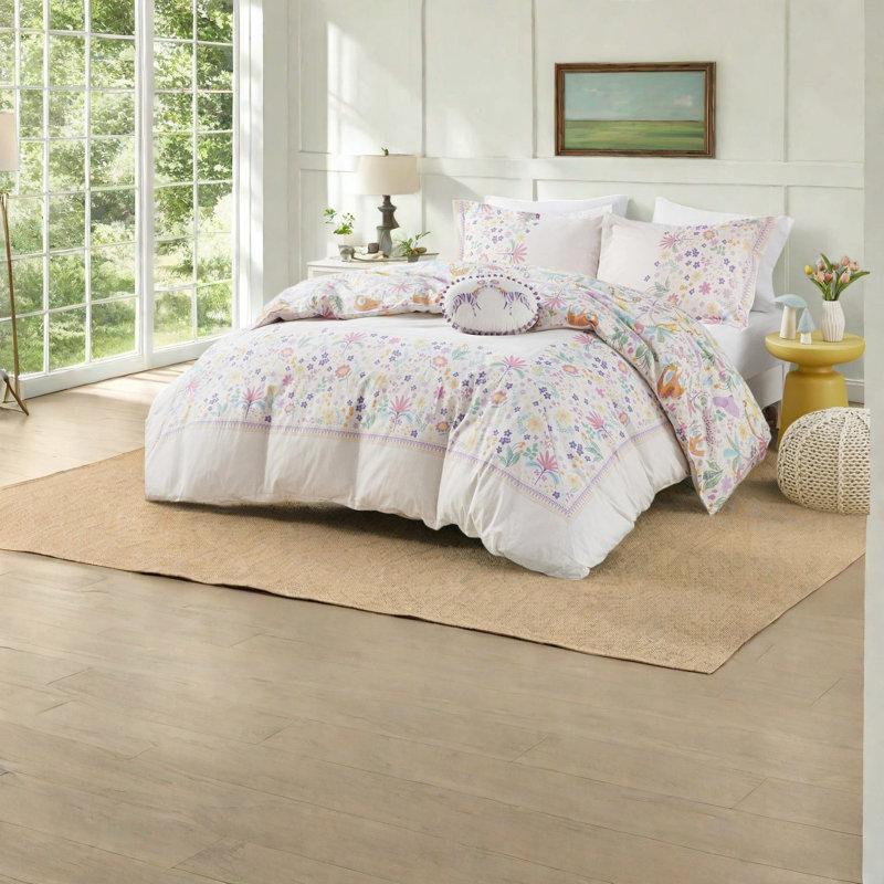 Vibrant Reversible Cotton Bedding Sets For Kids, 88x88 Inches