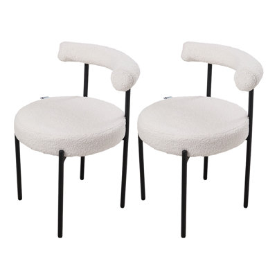 48cm H Upholstered Accent in White