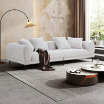 Acme 45015 Brayden studio braxten salena beige fabric and grey faux wicker  patio lounge sofa with
