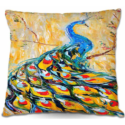 Couch Luminous Peacock I Throw Pillow