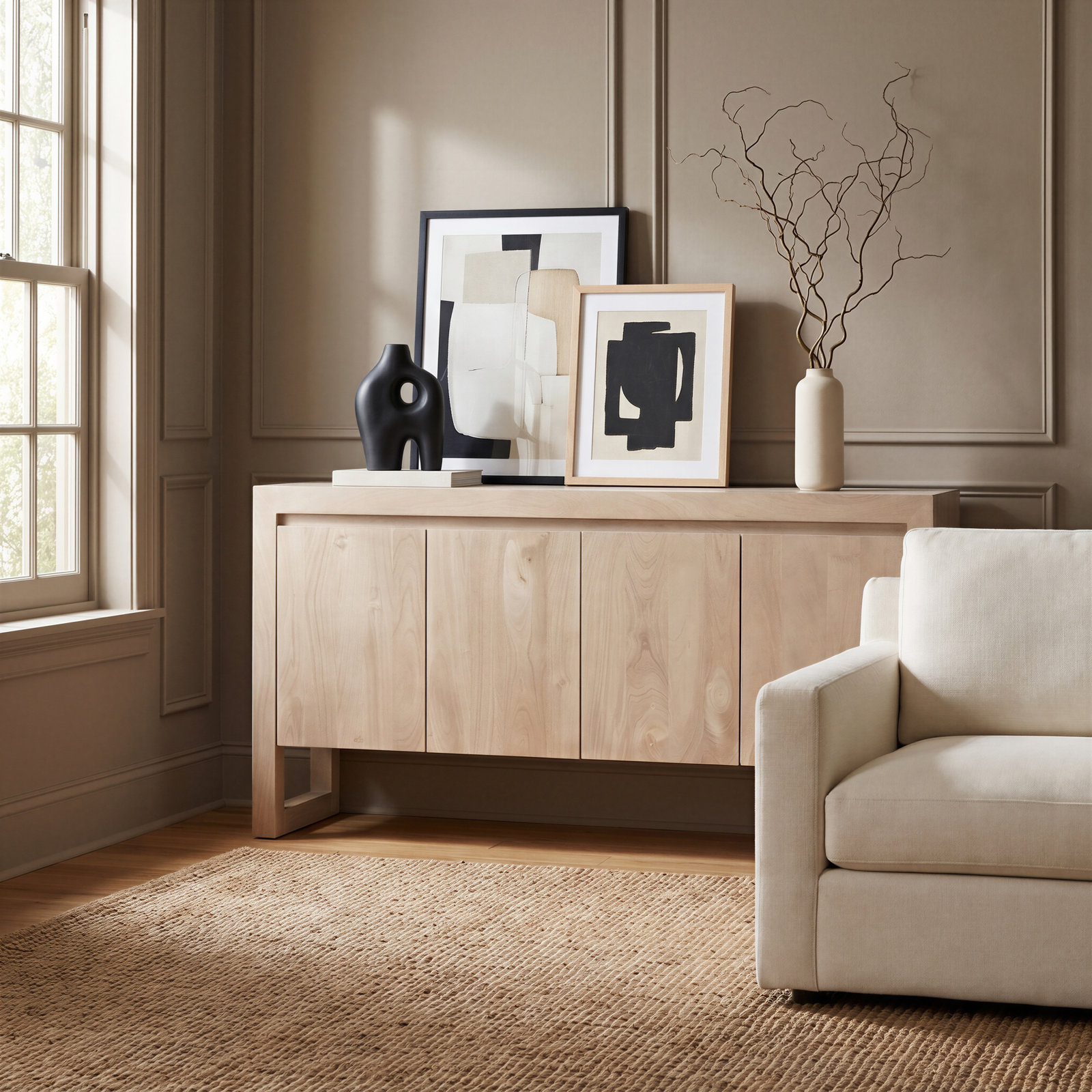 Colin Acacia Sideboard, White Wash