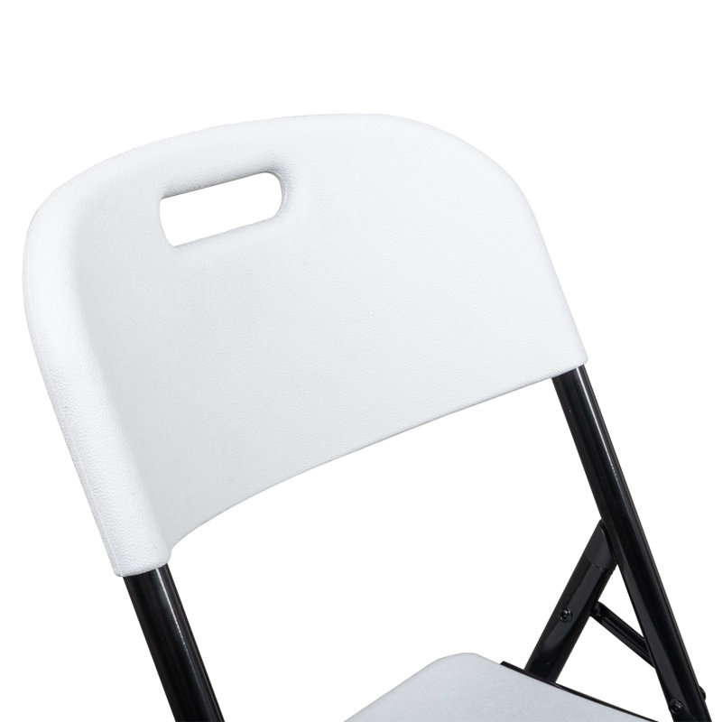 Ensemble de chaises pliantes Cantrece, Blanc / noir