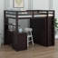 Lit mezzanine avec tiroirs, bureau et garde-robe