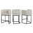 27''Upholstered Counter Stool with Curved Barrel Back, U-Shaped Metal Base, and Footrest-744996157