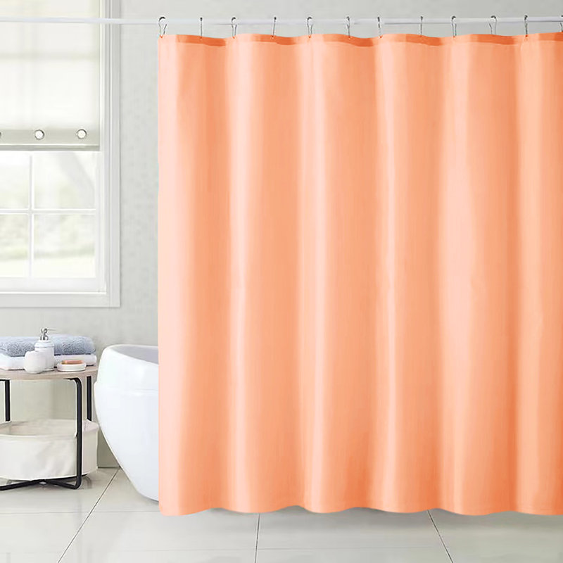 70 po x 72 po - Doublure de rideau de douche en vinyle pêche imperméable