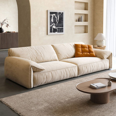Coussin modulaire beige en polyester