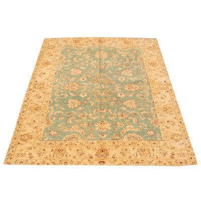 Tapis unique en laine noué à la main 5 pi 8 po x 8 pi 7 po nouvel âge Balaton