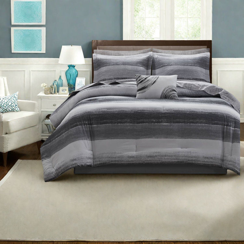 Ensemble de literie pour grand lit, draps en coton, confort en microfibre, noir moderne