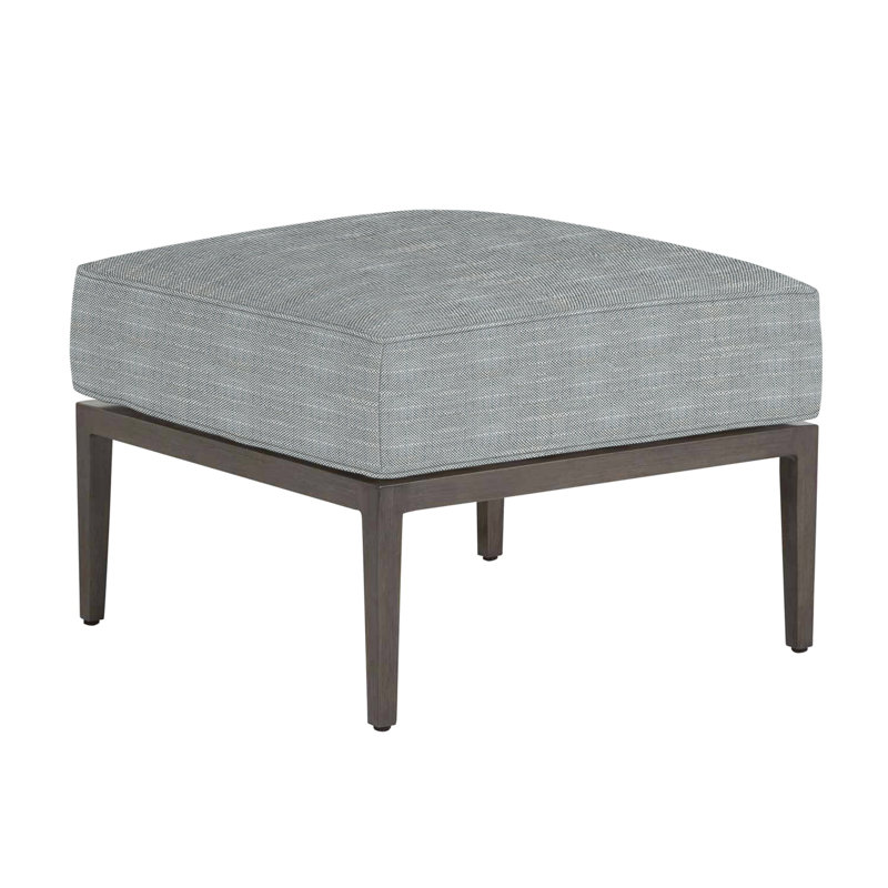 Santa Barbara Ottoman with Cushion, Welt, Verona Silver