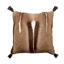 Hide Pillow w/ Leather Trim & Suede Back