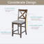 Ensemble de chaises à hauteur de comptoir pour 4 personnes, chaise de cuisine avec siège rembourré, tabouret de bar à hauteur de comptoir pour salle à manger-1124858410