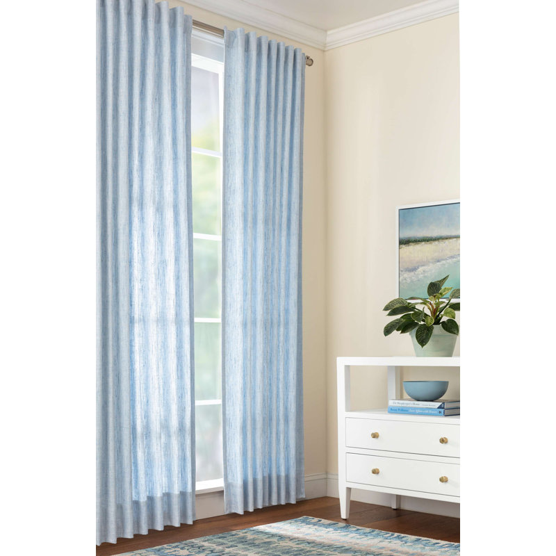 Greylock Soft Curtain Panel, 48" W x 120" L, Blue
