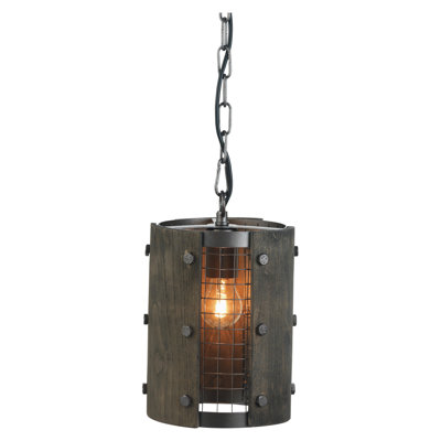 Larkin 1 - Light Brown Cylinder Pendant