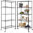 Roshida Metal Height -Adjustable Shelving Unit with Wheels-98084828-98084829