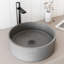 Lavabo de salle de bain vasque circulaire gris en béton