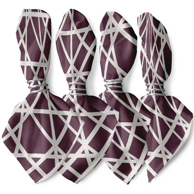 Pflugerville Trellis Print 4 Piece Napkin Set