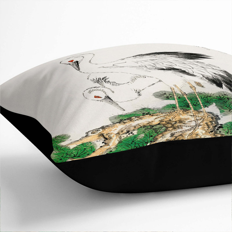 Square Throw Cushion, Black, 55cm H x 55cm W x 20cm D