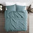 Teal Reversible Quilt King/ King - Microfiber, Cotton Filled Graceful Home Bedding