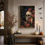 «Black Crows and Skull with Red Roses», art mural sur toile-545909544
