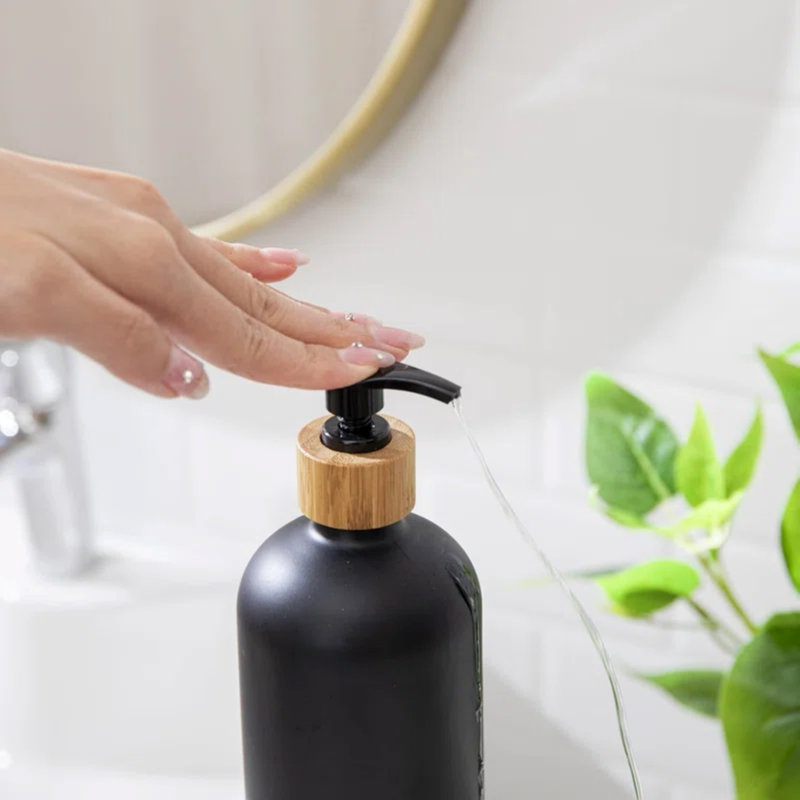 Farmhouse Style 2-Piece Glass Soap & Dish Liquid Dispenser Set