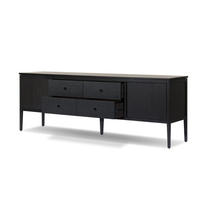 Dawn Media Console-Black Raffia
