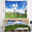 Photographie vert bleu printemps paysage tapisserie-28483361