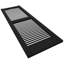 Vinyle de milieu d’amérique cathedral, meneau central supérieur personnalisé, volets à persiennes ouverts-36868573-36868559-36868626