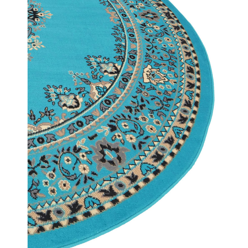 Balthrop Floral Indoor Rug, Round 8'