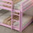 The Bunk Bed Is Made Of Solid Wood And Rubber Wood And Comes With A Ladder. The Bed Board Is Made Of Reinforced Slats, Which Has A Stable Structure And Combines Practicality And Texture.-1165196054