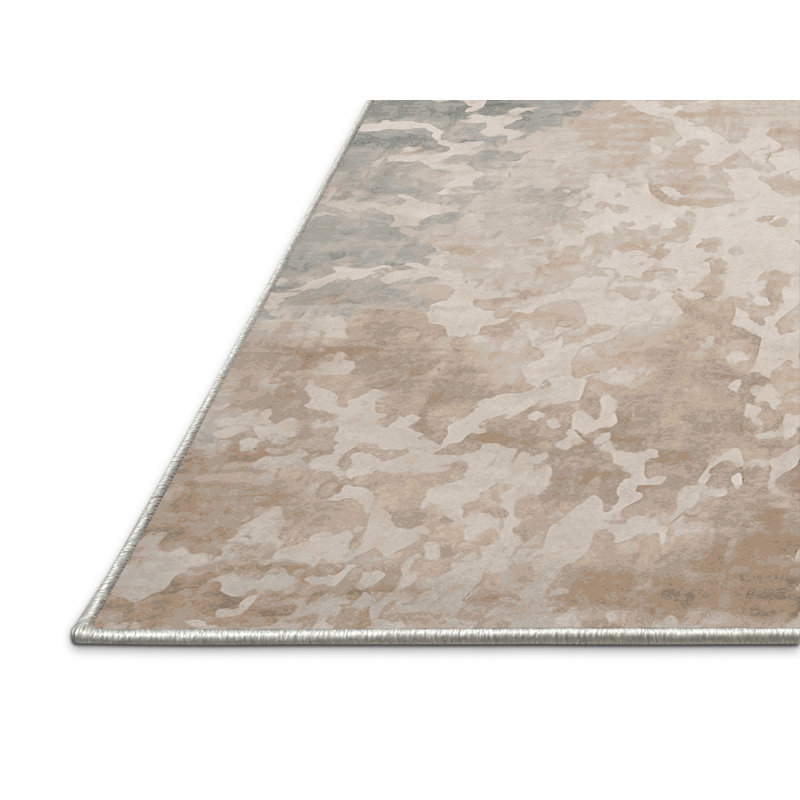 Silky Soft Plush Beige Area Rug, Round 5'