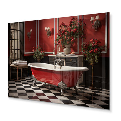 " Red Modern Bathroom Charm IV "