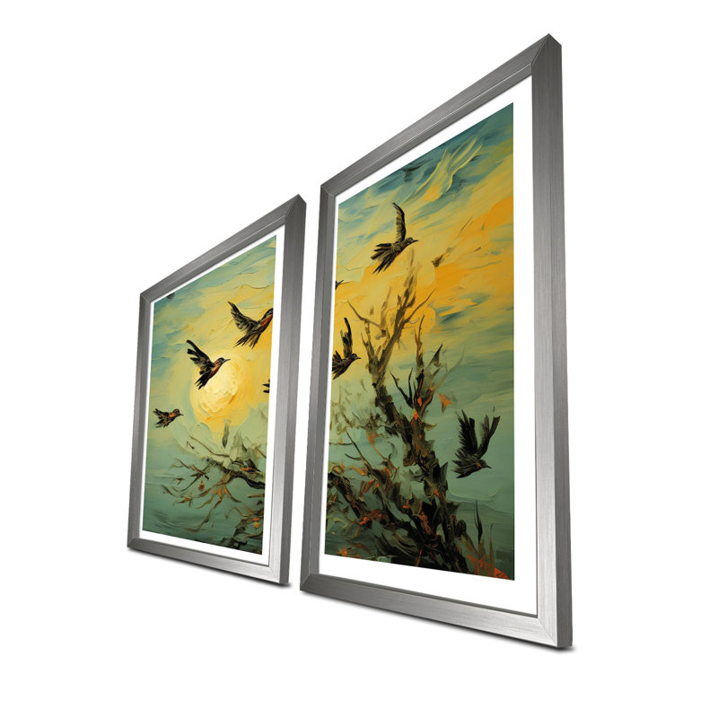 Elegant Decorative Framed MDF Paintings (2 Pieces), 15.0 x 20.9 Inches | 100% MDF (Thickness: 0.1 Inches) with 100% Wooden Frames (Thickness: 0.8 Inches) | Perfect for Living Room, Bedroom & Office Décor, Stylish and Eye-Catching