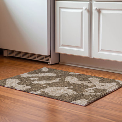 Premium Machine Washable Prisco Brown Rug