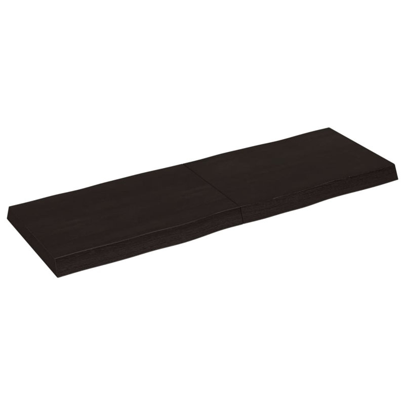 Solid Wood Table Top, Dark Grey, 40cm H x 120cm W x 6cm D