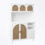 Armoire de rangement avec porte-bouteilles et cinq portes