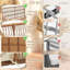 Ensemble de canapé d'extérieur en rotin en L de style bohème, beige-641899197