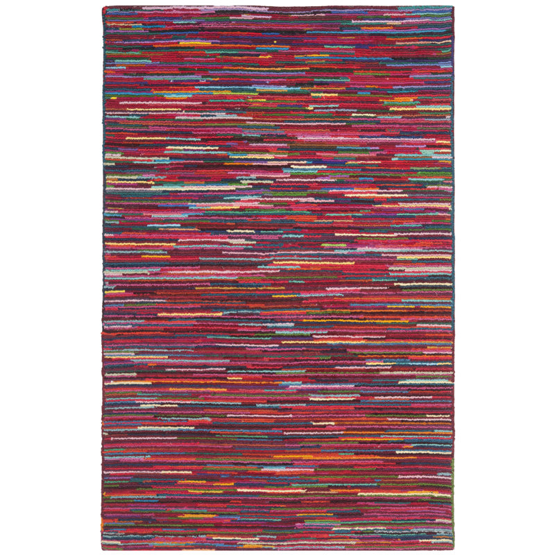 Cleaves Abstract Cotton Hand Woven Area Rug, Rectangle 122 x 183 cm