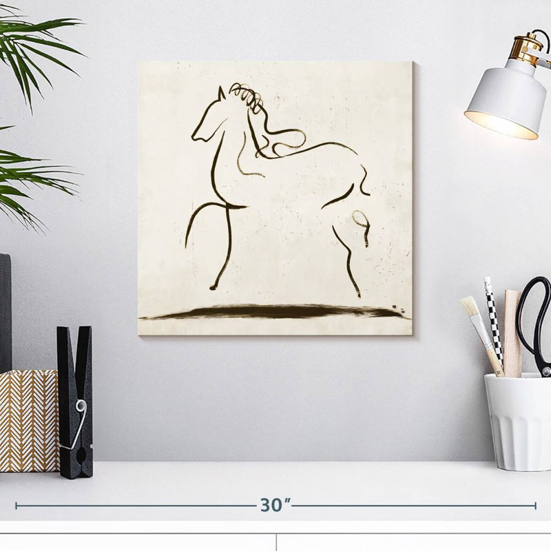 Illustration d'un cheval Brampt, H 16 po x l 16 po