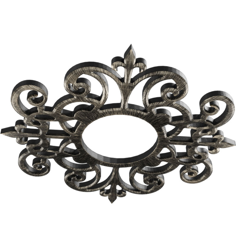 20 po x 6 po x 6 1/2 po x P 1/2 po, médaillon de plafond en PVC de qualité architecturale Dijon, H 20 po x l 20 po x P 0,5 po