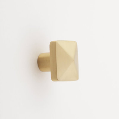Madelyn Carter Craftsman 1.25" Solid Brass Pyramid Cabinet Knob