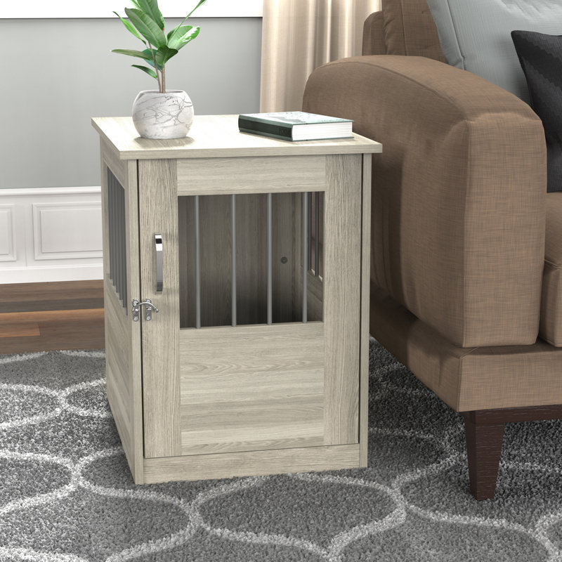 ClosetMaid End Table and Pet Crate, 24" H x 18" W x 23" D, Gray
