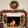 72" Red Ruby Holiday Garland with Lights