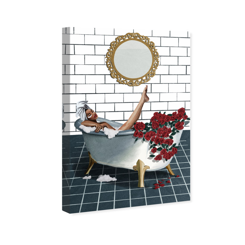 «Bathtime Lounge II», reproduction sur toile, H 30 po x l 20 po, Toile tendue