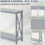 Présentoir à deux niveaux, table basse d'appoint avec tablette de rangement en forme de X, idéale pour les entrées, les salons et les couloirs, gris