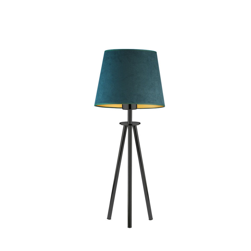 Als Metal Table Lamp, Black, Green/Gold