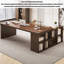 Bureau simple en bois massif en forme de L Simple Modern-1240261243