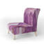 Fauteuil de chambre capitonné mauve Mid-Century mauve Amethyst