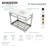 Kingston Brass Quadras 37-Inch Ceramic Console Sink with Steel Base and Shelf (8-Inch, 3-Hole)-61166563
