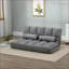Canapé convertible paresseux HOMcom Appui-tête | Gris clair | Polyester-2006782599-2006782597