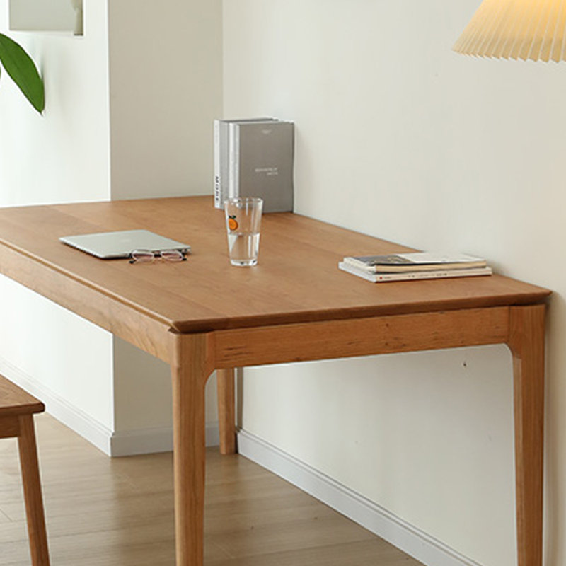 Table simple en bois massif de cerisier, H 29,52 po x L 62,99 po x l 31,49 po